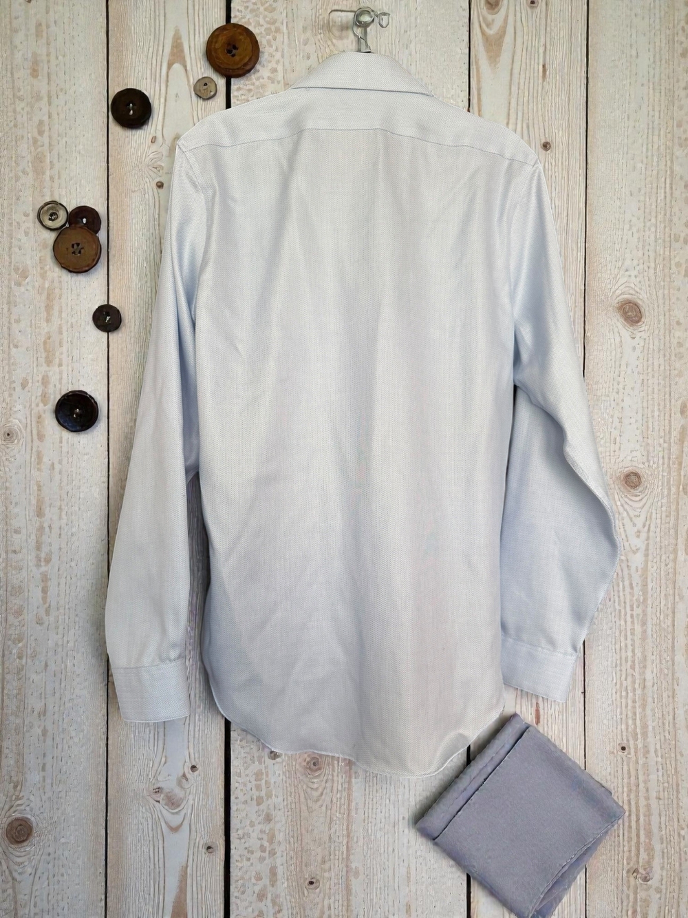 NWT Calvin Klein Infinite Non-Iron Slim Fit Dress Shirt Blue 15.5 34/35 Medium - Picture 2 of 4